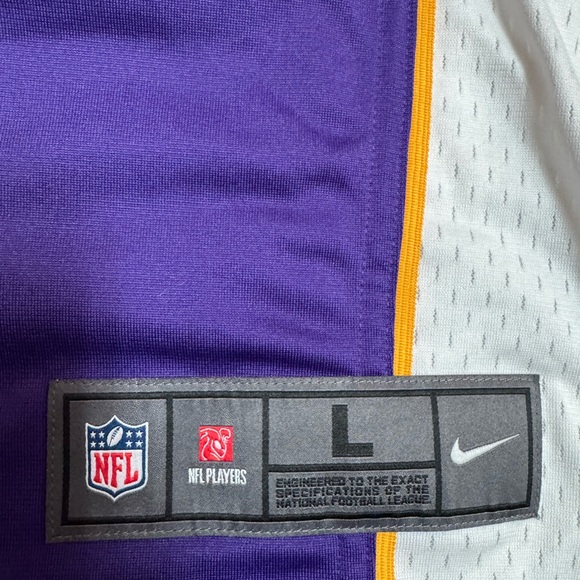 Nike Minnesota Vikings Adrian Peterson NFL On Field Home Game Jersey Men’s Large - Picture 2 of 7